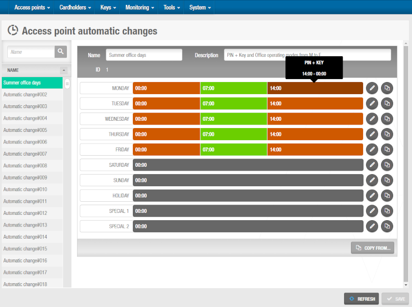 Access point automatic changes screen