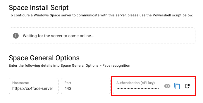 Site configuration screen in the XS4 Face console