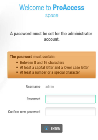 Password fields for a new database created