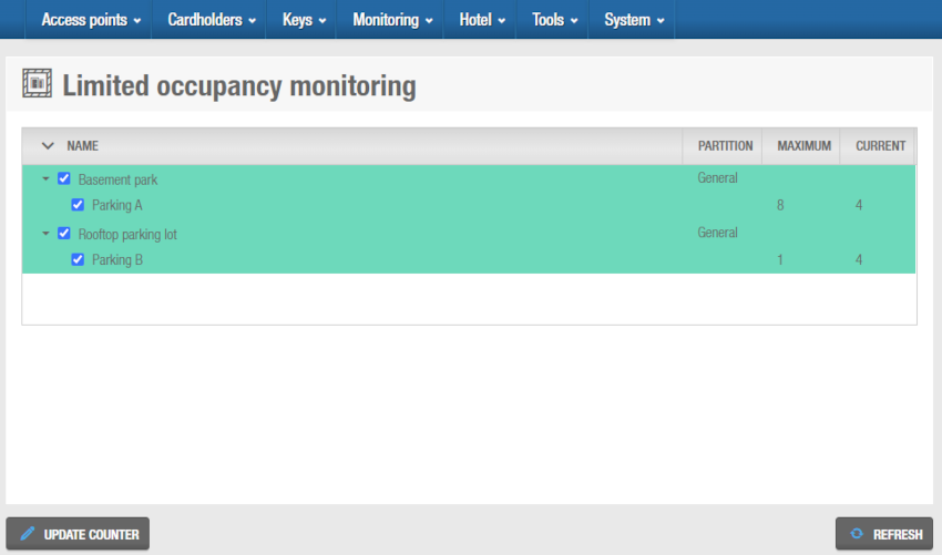 Multiple limited occupancy groups can be updated at the same time