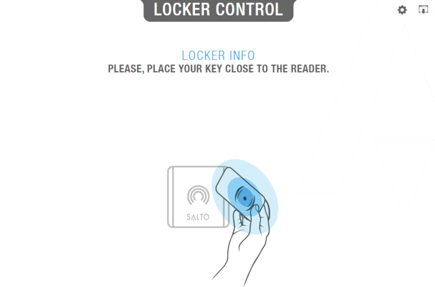 'View locker' screen - Locker control