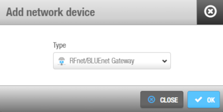 'Add network device' dialog box