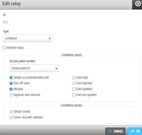 Edit relay option