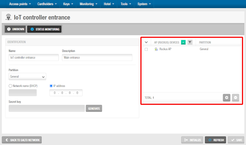 Connecting IoT controllers (Ruckus) and AP (Ruckus)