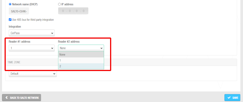 Readers' addresses when sending the received information by CerPass protocol