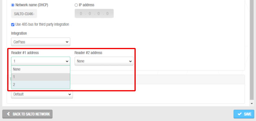 Readers' addresses when sending the received information by CerPass protocol