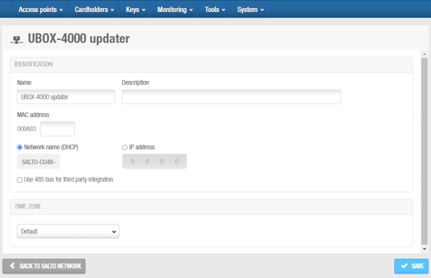 'UBOX-4000 updater' information screen