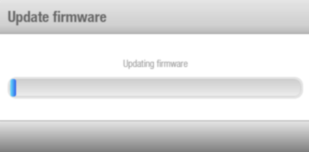 'Update firmware' dialog box