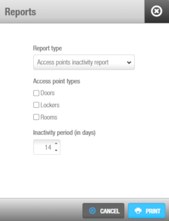 'Reports' dialog box