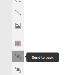 'Send to back' and 'Send to front' buttons'
