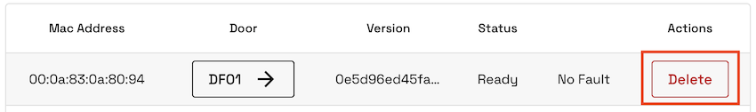 Delete XS4 Face Device