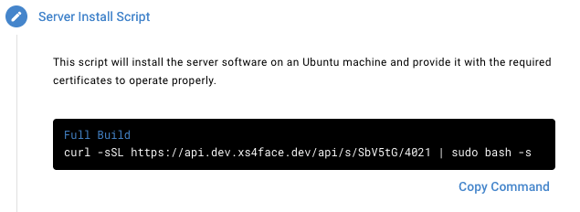 XS4 Face install Space install command