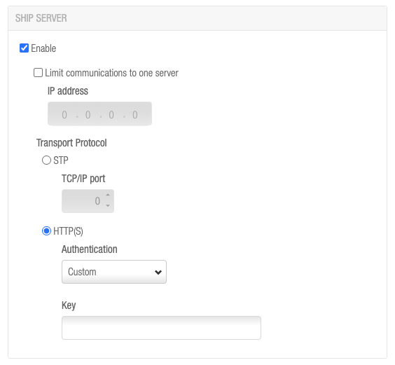 Space SHIP Configuration