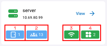 XS4 Face Kachel Server-Überwachung