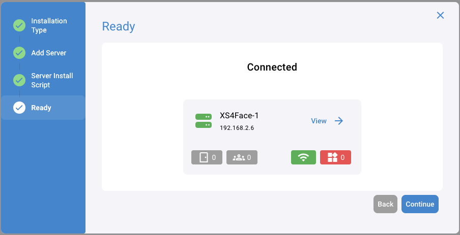 XS4 Face Server Install Done