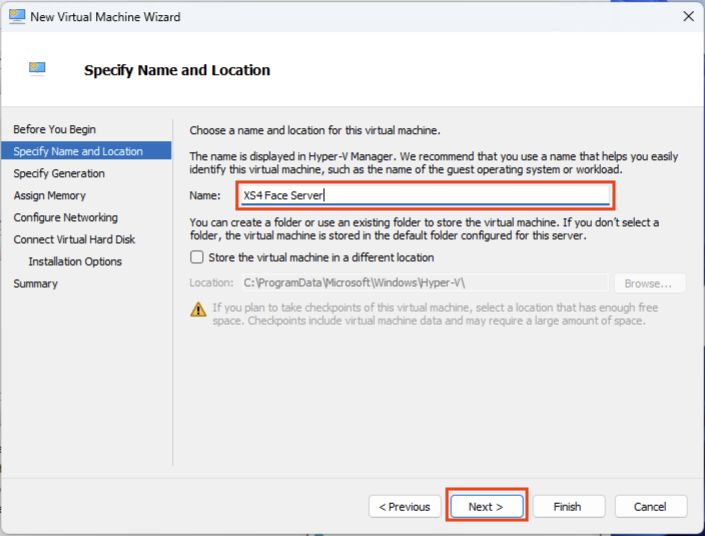 Create New Virtual Machine